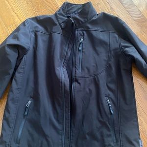 Free Country Full Zip Water Resistant Softshell Jacket Mens Size Med -Black